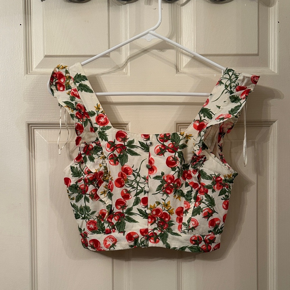 Floral Print Cropped Top